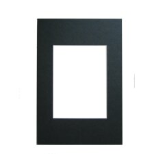 Schr&auml;gschnitt-Passepartout - 40x50 cm - schwarz
