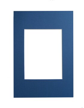Afgeschuind passepartout - 24x30 cm - donkerblauw