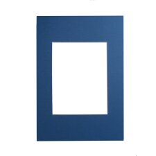 Schrägschnitt-Passepartout - 24x30 cm - dunkelblau