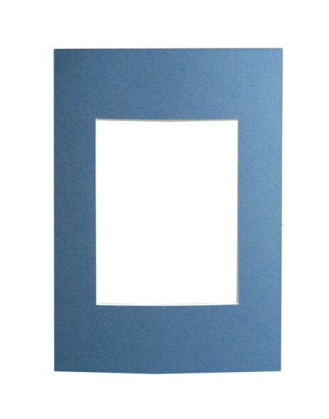Schr&auml;gschnitt-Passepartout - 13x18 cm - hellblau