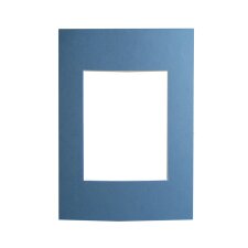 Schr&auml;gschnitt-Passepartout - 30x45 cm - hellblau