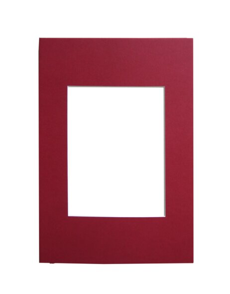red bevel cut mat- 40x50 cm