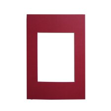 Schrägschnitt-Passepartout - 40x50 cm - rot