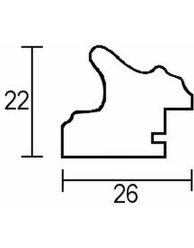Effect Holzrahmen Profil 21 nußbraun 42x59,4 cm Antireflexglas