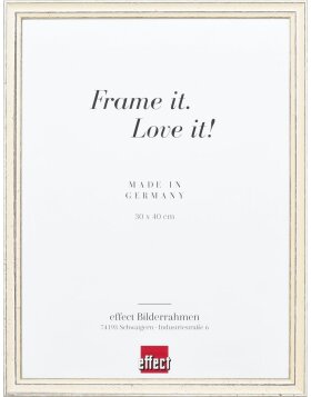 Effect Wooden frame Profile 38 white 42x59.4 cm Museum glass