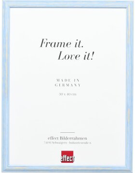 Effect wooden frame profile 32 blue 42x59,4 cm museum glass