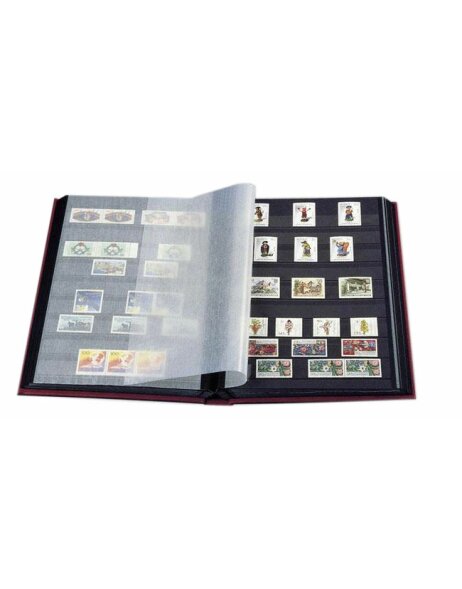 album de timbres bleu DIN A4 BASIC &agrave; pochettes