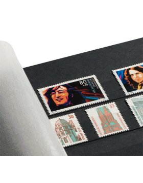 album de timbres bleu DIN A4 BASIC à pochettes
