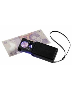 LED pull-up magnifier in black