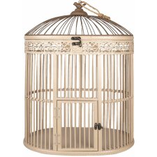 Cage à oiseaux blanche 47x32x60 cm 5H0491