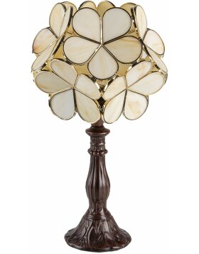 Lampa stołowa Tiffany kremowy 21x21x38 cm E14-max 1x25W 5LL-6095