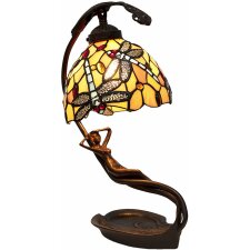 Lampa stołowa Tiffany żółta 28x20x40 cm E14-max 1x25W 5LL-6096