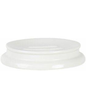 Soap dish white Ø 12x2 cm 64735