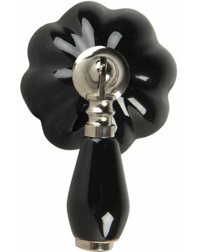 Doorknob black 4x8x6 cm 64779