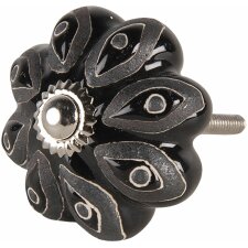 Doorknob black 5x6 cm 64784