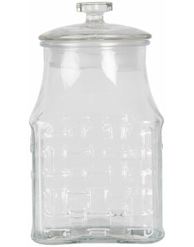 Storage jar transparent 12x12x21 cm 6GL2919