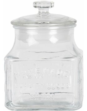 Storage jar transparent 12x12x16 cm 6GL2920