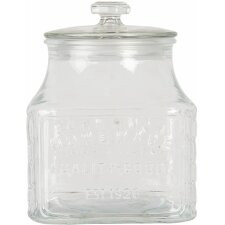 Storage jar transparent 15x15x20 cm 6GL2922