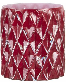 Teelichthalter - Kerzenhalter rot &Oslash; 10x11 cm 6GL3207
