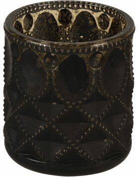 Teelichthalter - Kerzenhalter schwarz &Oslash; 8x9 cm...
