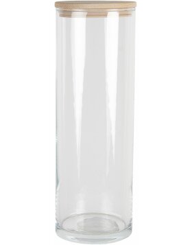 Storage jar with lid transparent &Oslash; 10x30 cm / 1885...