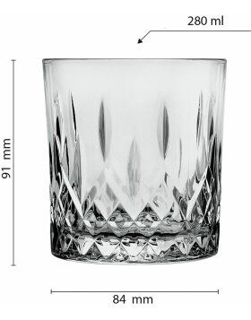 Drinkglas grijs &oslash; 8x9 cm - 280 ml 6gl3468