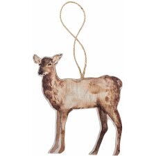 Hanger Decoration Reindeer brown 12x1x10 cm 6H2039