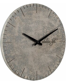 Wall clock gray &Oslash; 40x4 cm - 1xAA 6KL0709