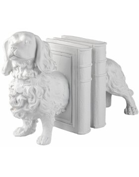 Büchstütze Hund (Set 2 Stück) weiß 28x12x22 cm 6PR3394