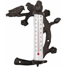 Thermometer Vögel braun 18x8x21 cm 6Y4573