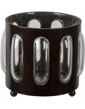 Teelichthalter - Kerzenhalter braun &Oslash; 11x13 cm 6Y4627