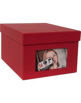 XL photo box Kandra 700 photos 13x18 cm red