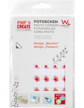 Walther photo corners PIMP AND CREATE Flowers 2 sheets a...