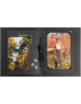 Walther Small Photo Album Pimp and Create black portrait 24 black sides