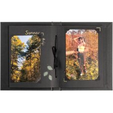 Walther Klein-Fotoalbum Pimp and Create schwarz Hochformat 24 schwarze Seiten