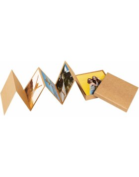 Walther Leporello Box PIMP AND CREATE 10 photos 10x10 cm brown