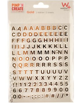 Walther Sticker Klebebuchstaben DIY PIMP AND CREATE gold