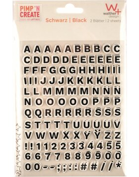 Walther Sticker Klebebuchstaben DIY PIMP AND CREATE schwarz