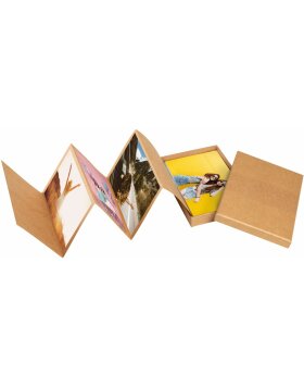 Walther Leporello-Box PIMP AND CREATE 11 Fotos 10x15 cm braun