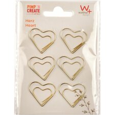 Walther Metal Decorative Clips PIMP AND CREATE Heart 6 pieces