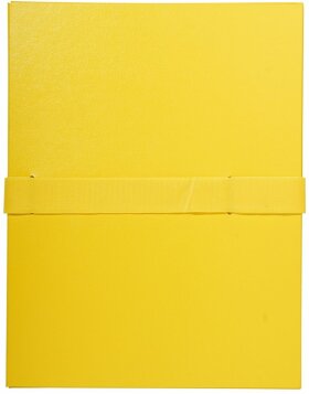 Balacron document folder A4 Yellow Stretchy spine Velcro
