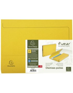 EXACOMPTA 46979E Forever Folder A4 Yellow 290g 24x32cm 10 pieces