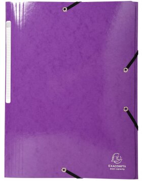 Exacompta Folder 3 Flaps Elasticated Maxi Capacity DIN A4 Iderama Purple