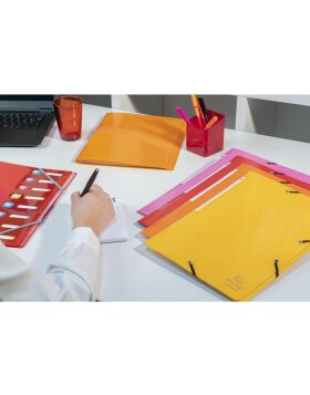 Exacompta Folder 3 Flaps Elasticated Maxi Capacity DIN A4 Iderama Yellow