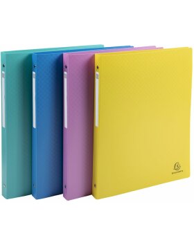 Exacompta ring binder A4 polypropylene 4 rings 15 mm Forever Young assorted colours
