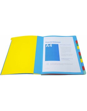 Folder 12-piece A4 Harmonica blue