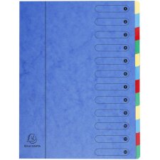 Exacompta Ordnungsmappe 12-teilig A4 Harmonika blau