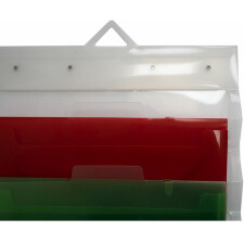 Hanging file Crystal with 6 compartments DIN A4 transparent
