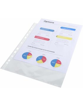 Exacompta pack of 50 leaflet covers A4 smooth polypropylene 60µ crystal