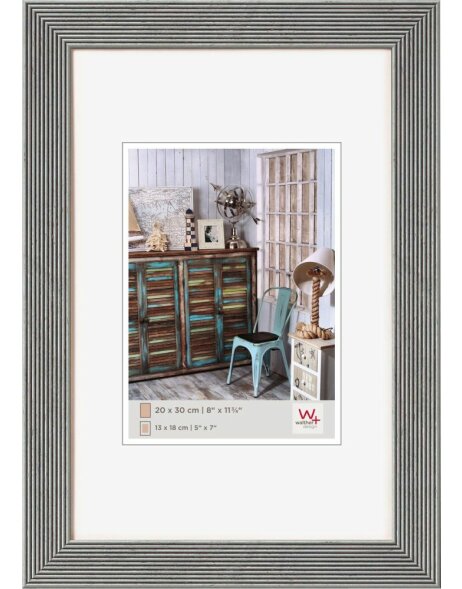 high quality wooden frame Grado 10x15 cm - silver